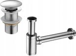 Mexen Semisifone Per Lavabo Rotondo Con Tappo Click-Clack, Senza Troppopieno, Cromo - 7991050-00
