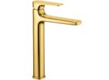 Mexen Lynx Rubinetto Da Lavabo Alto, Oro - 745910-50
