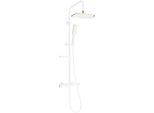 Mexen KX49 Set Doccia Esterno Con Soffione E Rubinetto Termostatico, Bianco/Oro - 771504091-25