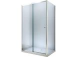 Mexen Apia Cabina Doccia Scorrevole 120 X 70 Cm, Trasparente, Cromo + Piatto Doccia Flat - 840-120-070-01-00-4010