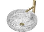 Mexen Celia Lavabo Da Appoggio In Vetro 44 X 44 Cm, Trasparente - 24034400