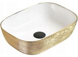 Lavabo Mexen Rita Linea Oro Bianco 45 Cm