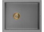 Mexen Pedro Lavello In Granito 1-Vasca 560 X 460 Mm, Grigio, Sifone Dorato - 6508561000-71-G