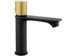 Mexen Royo One Rubinetto Per Lavabo, Nero/Oro - 72201-75