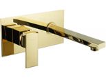 Mexen Cube Batteria Lavabo Da Incasso, Oro - 73115-50
