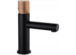 Mexen Elba One Rubinetto Lavabo, Nero/Oro Rosa - 74101-76