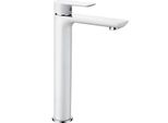Mexen Alfa Rubinetto Alto Per Lavabo, Bianco/Cromato - 745710-02