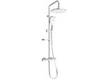 Mexen KX17 Set Doccia Esterno Con Soffione E Miscelatore Termostatico, Cromo/Bianco - 771501791-02
