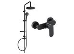 Mexen Erik Set Doccia Montato Esternamente Con Soffione E Miscelatore Doccia Milo, Nero - 71340205-70
