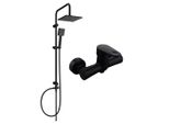 Mexen Tord Set Doccia Esterno Con Soffione E Batteria Doccia Kama, Nero - 72540200-70