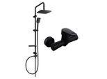 Mexen Kama Sven Set Doccia Esterno Con Soffione E Miscelatore Doccia, Nero - 72540262-70