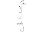 Mexen KT17 Set Doccia Esterno Con Soffione E Rubinetto Termostatico, Cromo/Bianco - 771501793-02