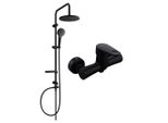 Mexen Erik Set Doccia Esterno Con Soffione Doccia E Miscelatore Doccia Kama, Nero - 72540205-70