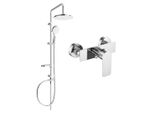 Mexen Erik Set Doccia Esterno Con Soffione E Rubinetto Doccia Alfa, Cromo - 745740205-00