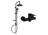 Mexen Erik Set Doccia Esterno Con Soffione E Rubinetto Doccia Pecos, Nero - 72740205-70