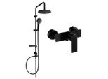 Mexen Erik Set Doccia Esterno Con Soffione E Miscelatore Doccia Alfa, Nero - 745740205-70