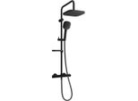Mexen KX33 Set Doccia Esterno Con Soffione E Miscelatore Termostatico, Nero - 771503391-70