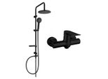Mexen Carl Set Doccia Esterno Con Soffione E Miscelatore Doccia Pecos, Nero - 72740240-70