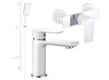 Mexen Alfa DF54 Set Doccia, Bianco/Cromo - 745704DF54-02
