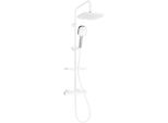 Mexen KT33 Set Doccia Esterno Con Soffione E Miscelatore Termostatico, Bianco/Cromato - 771503393-21
