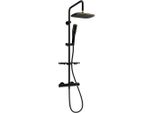 Mexen KT49 Set Doccia Esterno Con Soffione E Miscelatore Termostatico, Nero/Oro - 771504993-75