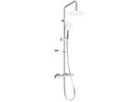 Mexen KX67 Set Doccia Esterno Con Soffione E Miscelatore Termostatico, Cromo/Bianco - 771506791-00