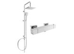 Mexen Tord Set Doccia Esterno Con Soffione E Rubinetto Doccia Termostatico Cube, Cromo - 77200200-00