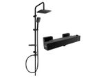Mexen Sven Set Doccia Esterno Con Soffione E Miscelatore Termostatico Cube, Nero - 77200262-70
