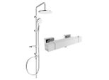 Mexen Erik Set Doccia Esterno Con Soffione E Rubinetto Doccia Termostatico Cube, Cromo - 77200205-00