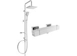 Mexen Sven Set Doccia Esterno Con Soffione E Miscelatore Doccia Termostatico Cube, Cromo - 77200262-00