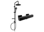 Mexen Erik Set Doccia Esterno Con Soffione E Miscelatore Termostatico Cube, Nero - 77200205-70