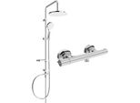 Mexen Erik Set Doccia Esterno Con Soffione E Miscelatore Termostatico Slim, Cromo - 77105205-00