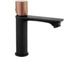 Mexen Royo One Batteria Lavabo, Nero/Oro Rosa - 72201-76