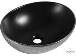 Mexen Elza Lavabo Da Appoggio 40 X 33 Cm, Nero Opaco/Motivo Squame Argento - 21014022