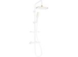 Mexen KT49 Set Doccia Esterno Con Soffione E Rubinetto Termostatico, Bianco/Oro - 771504993-25
