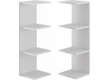 Vicco Scaffale A Muro Paolo, 30 X 95 Cm Set Di 2, Bianco