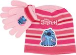 Lilo & Stitch Set Invernale Cappello E Guanti Per Bambini Rosa