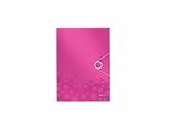 Leitz 45990023 4599 Cartella Angolare Wow - A4, Pp, Rosa Metallizzato
