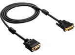 Akyga, Cavo DVI-I 24+5 Maschio/Maschio 1,8 M Placcato Oro Full Hd, Nero