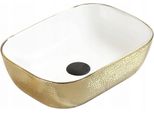 Lavabo Mexen Rita Struttura Oro Bianco 45 Cm