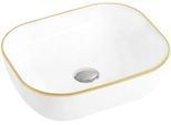 Lavabo Mexen Rita Bianco, Riga Dorata 45 Cm