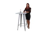Stehtisch MCW-A73, Bistrotisch Bartisch, Metall Industriedesign 105X60X60Cm ~ Silber