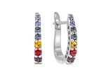 Paar Creolen Vivance "925/- Sterling Silber Rhodiniert Kristall Bunt", Weiß (Weiß, Bunt), Ohrringe, Damen, One-Size, Silber 925 (Sterlingsilber)