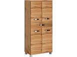 Midischrank Welltime "Ravenna", Braun (Eichefarben), B:60Cm H:135Cm T:35Cm, SchräNke, Midischrank