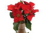 Stella Di Natale Rossa In Vaso Marrone Ø 30 - Fiori Artificiali