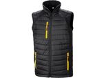 Result R238X | Gilet Softshell Compass Nero Da Uomo - Colore: Nero/Giallo - Taglia: Xxl