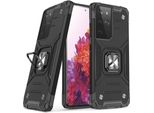 Wozinsky Ring Armor Custodia Ibrida Blindata + Supporto Magnetico Per Samsung Galaxy S22 Ultra Nero