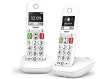 Gigaset E290 Duo Telefono Analogico Dect (Identificazione Del Chiamante) Bianco