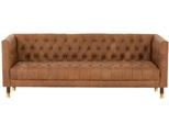Divano Chesterfield Tre Posti Marrone Xxl Grandi Mobili In Pelle Soggiorno Moderno Nuovo