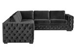 Divano Angolare Grigio Taupe Chesterfield Mobili In Velluto Nuovo Soggiorno Design Moderno Divano